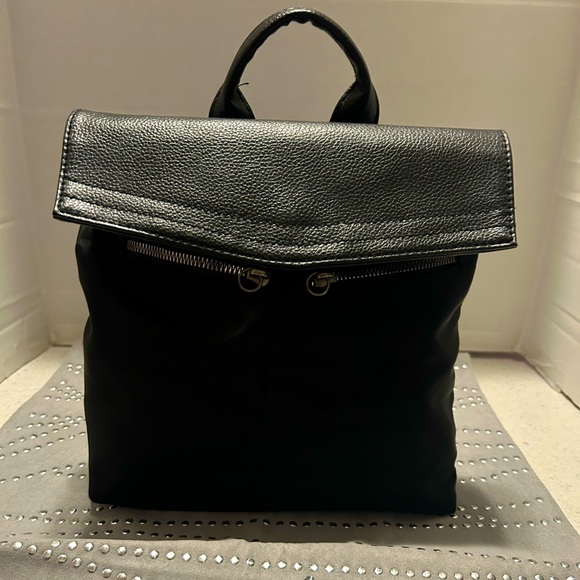 Botkier Black Nylon and Leather Backpack - Picture 1 of 10